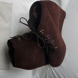 Stuart Weitzman XPlain Timber Suede Wedge Bootie